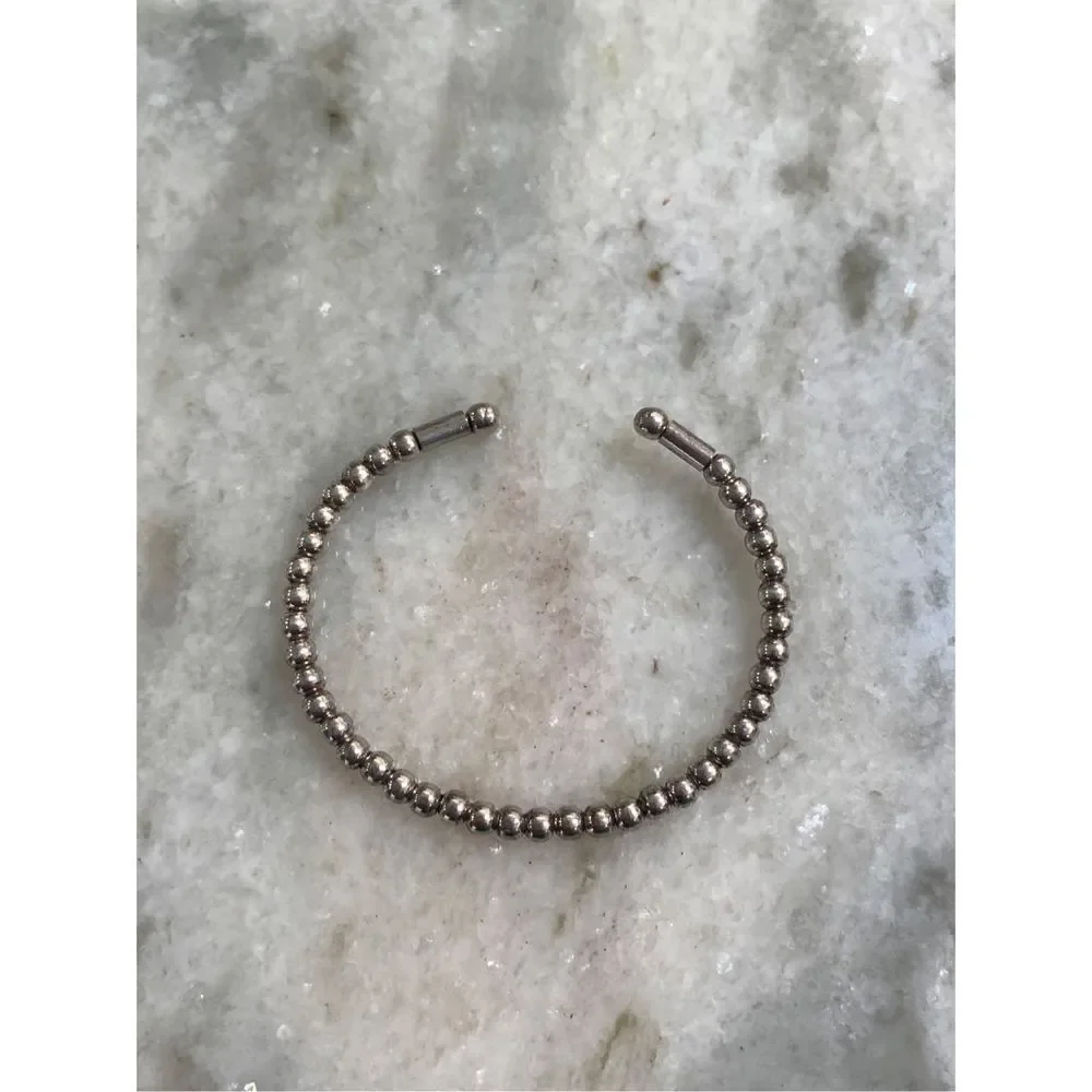 Silver Beaded Childs Bracelet #beaded  bracelet